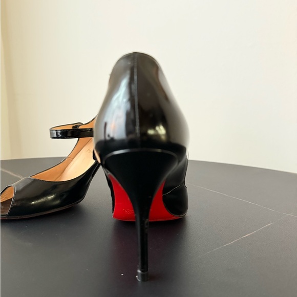 Christian Louboutin Black Peep Toe Heels - Picture 4 of 16